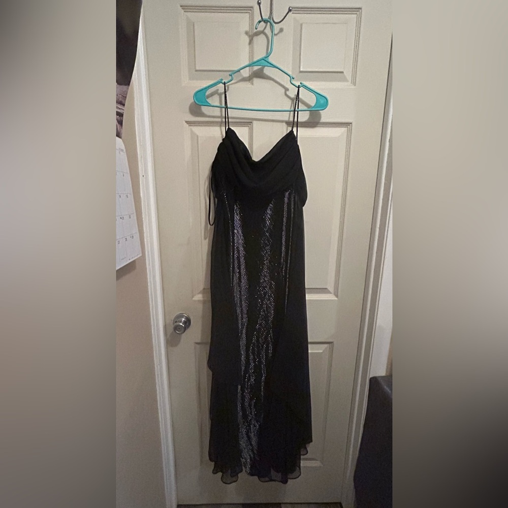 Betsy & Adam By Jaslene  Black  Sleeveless Gown -size 10 P